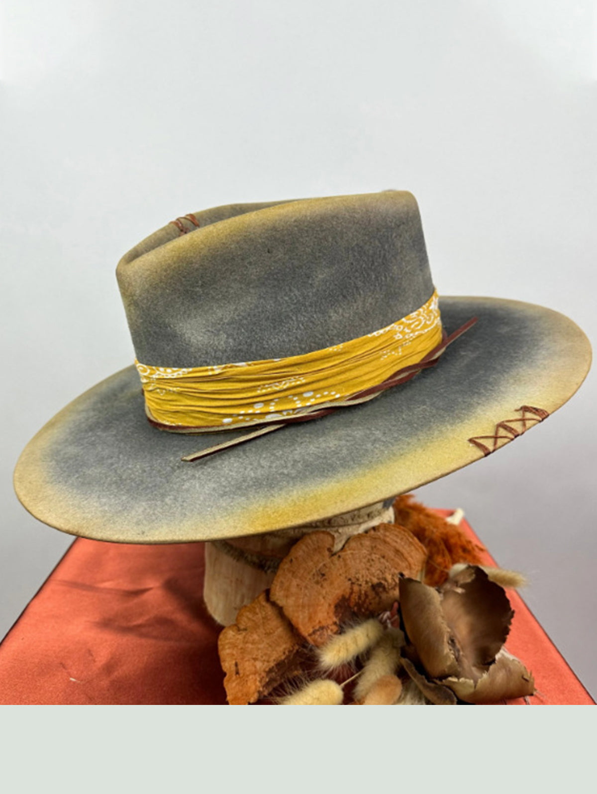 Western Make Old Woven Pure Wool Felt Hat