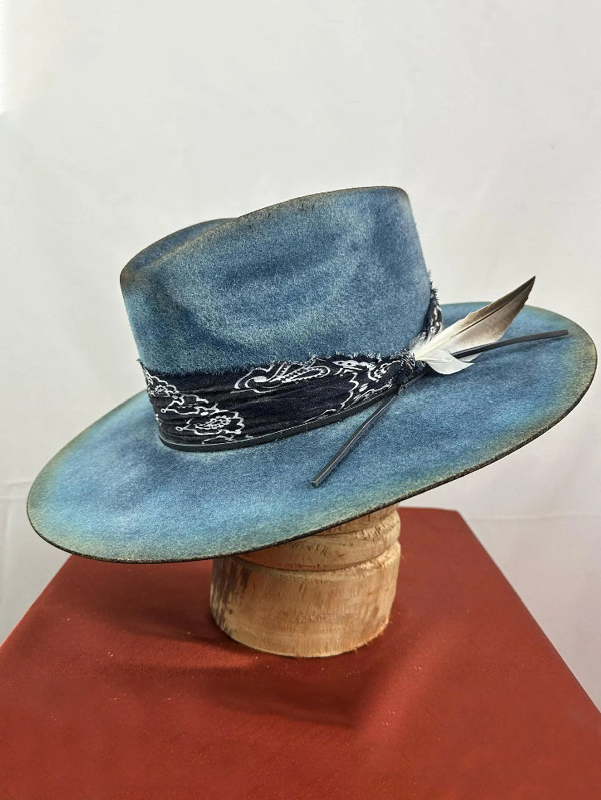 Western Make Old Woven Pure Wool Felt Hat