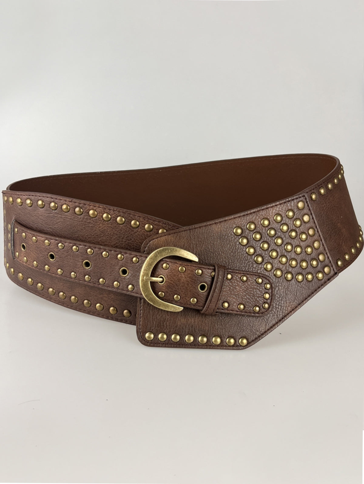 Western PU Leather Studded Decorative Girdle Belt