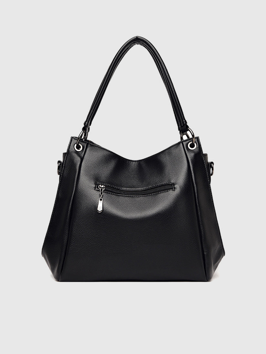 Fashion Leopard Print Large Capacity Top Handles PU Leather Shoulder Bags