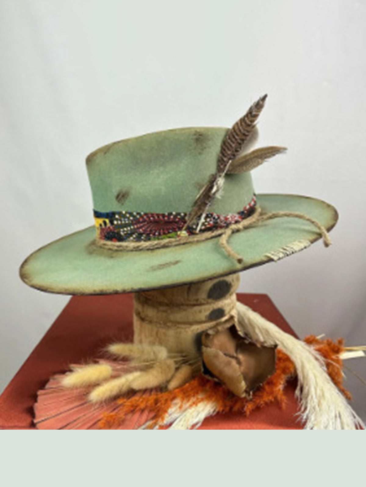 Western Make Old Woven Pure Wool Felt Hat