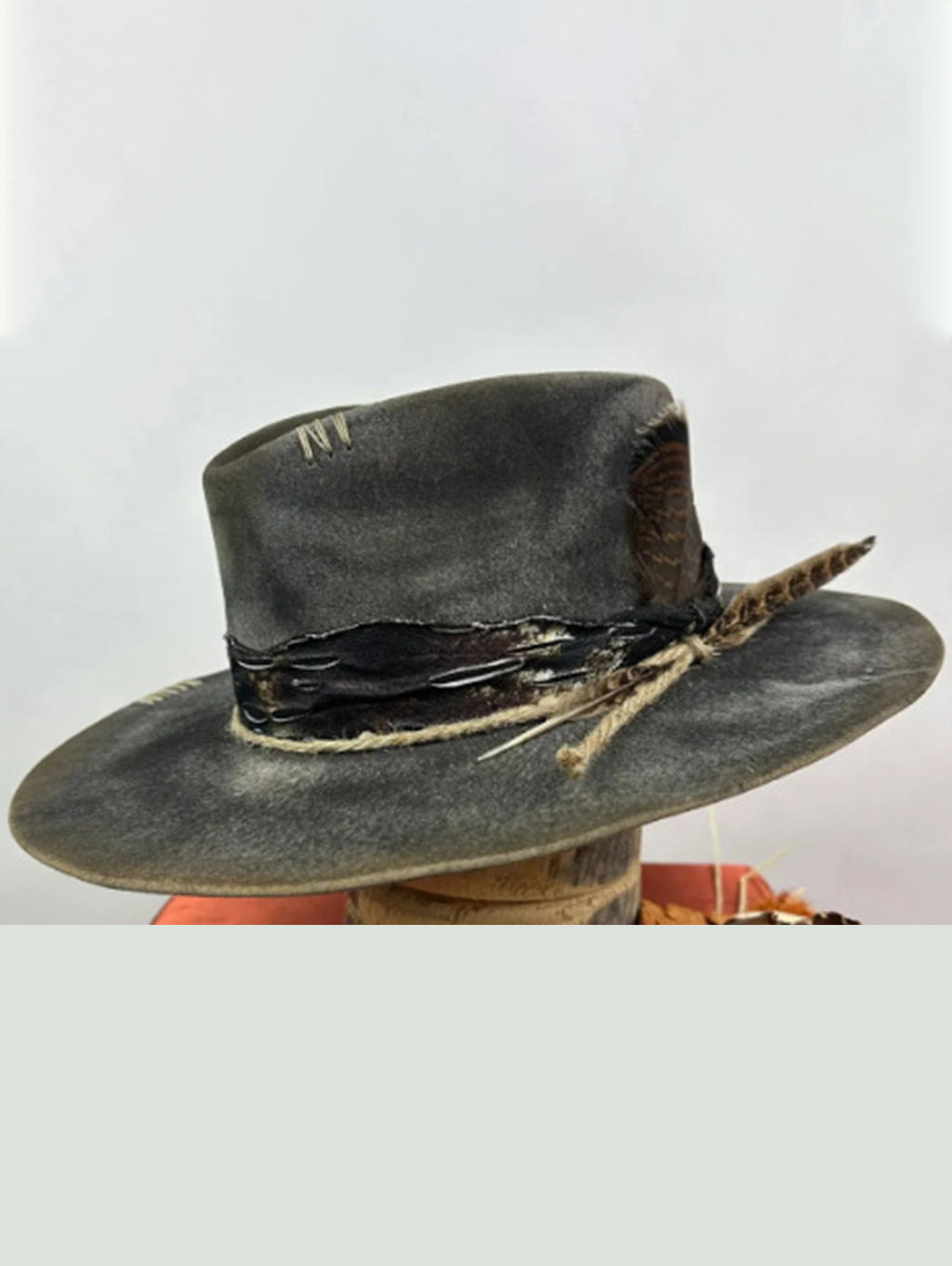 Western Make Old Woven Pure Wool Felt Hat