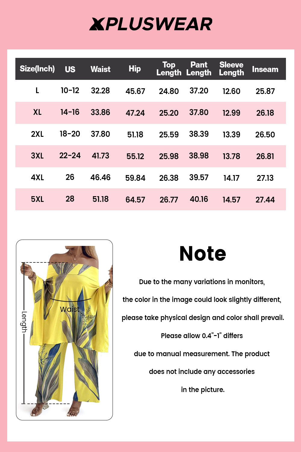 Ursiime Design Vacation Yellow Tropical Print Off The Shoulder Pocket Casual Two Piece Pant Sets [Pre-Order]