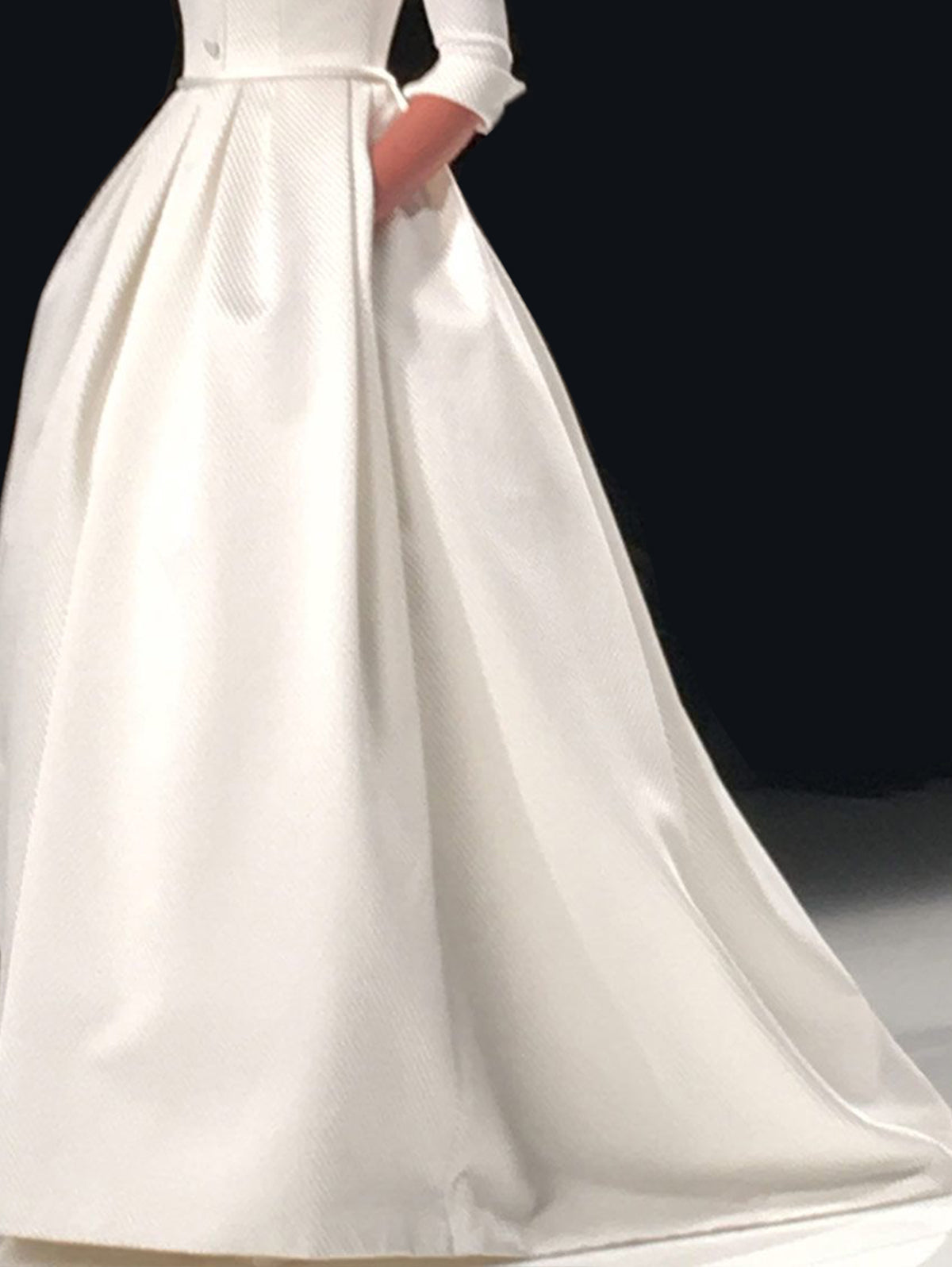 Elegant Solid Color Pockets Turndown Collar Maxi Dress