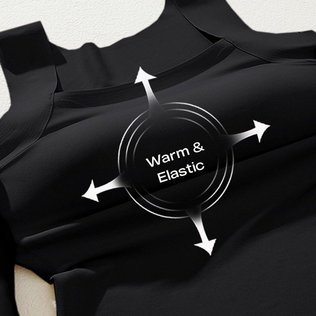 Casual U Neck Wide Strap Sleeveless Build-in Bra Tank Top